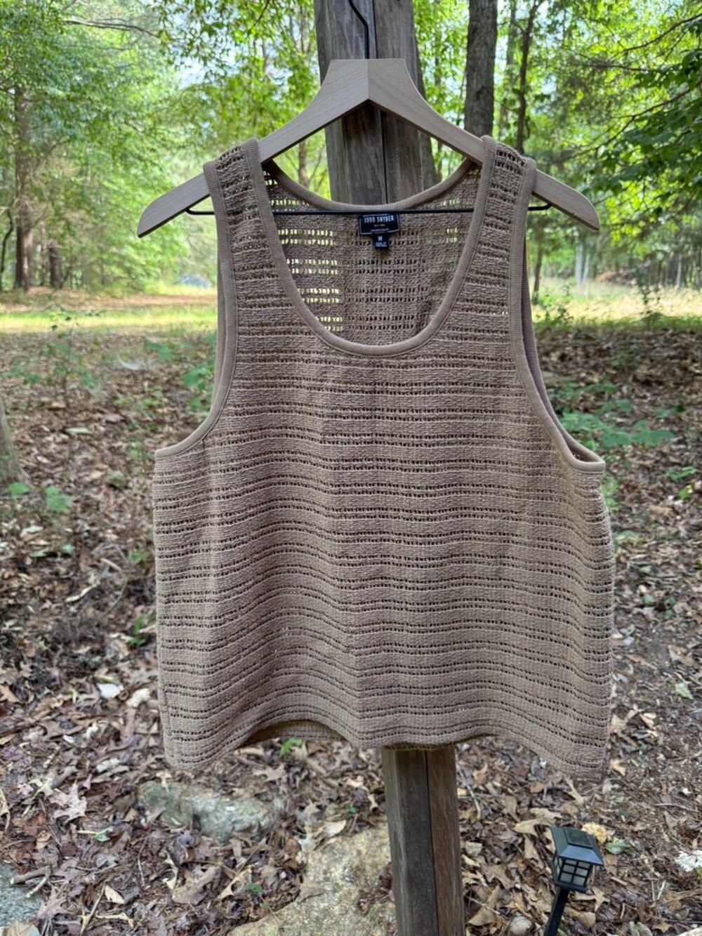 Todd Snyder:  Luxe Mesh Tank Tan
